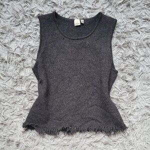 Wool Frayed Top